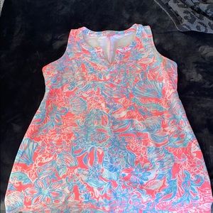 Lilly Pulitzer Coral & Blue Dress